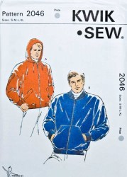 2046 KS MR. LOOSE JACKET SWEATSHIRT HOOD OR NOT PATTERN S-XL
